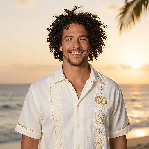 Handsome Puerto Rican Man at Sunset