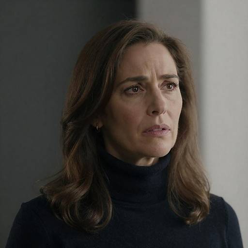 Intense Profile of Middle-Aged Woman