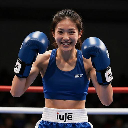 Ultra-Realistic Joyful Boxer Portrait Dramatic Lighting