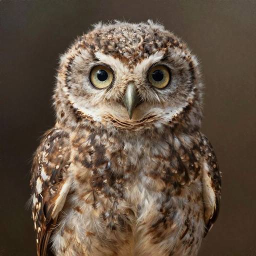 Hyper-Realistic Young Owlet Oil Painting