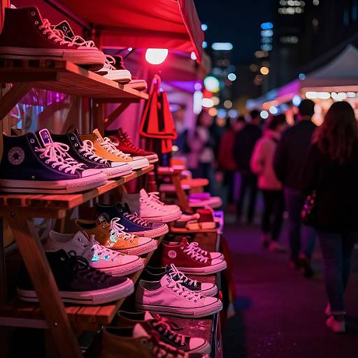 Retro Sneakers at Neon Midnight Market