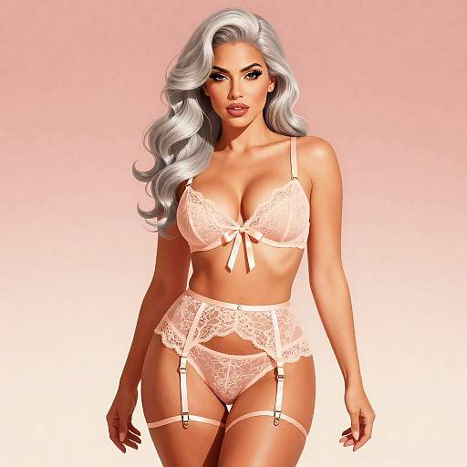 Soft-Romantic Mature Latina Pin-Up Editorial