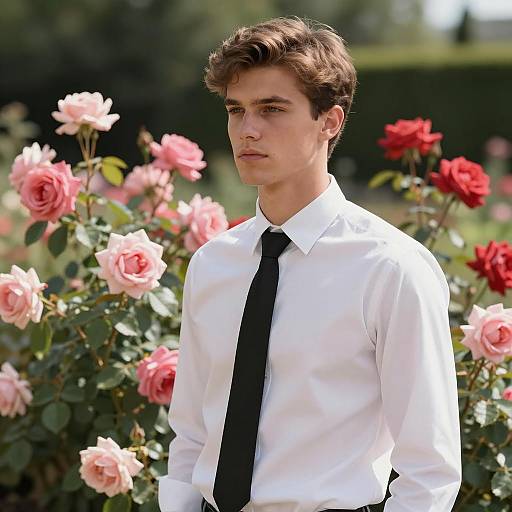 Handsome Young Man in Formal Attire