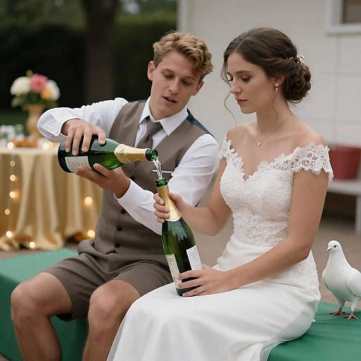 Joyous Wedding Celebration with Green Theme