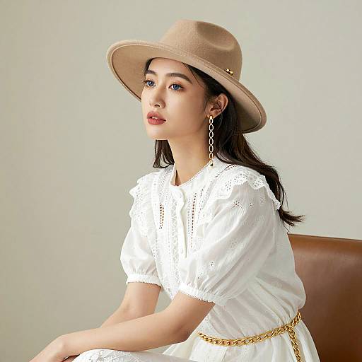 Elegant Asian Woman in Soft Spotlight