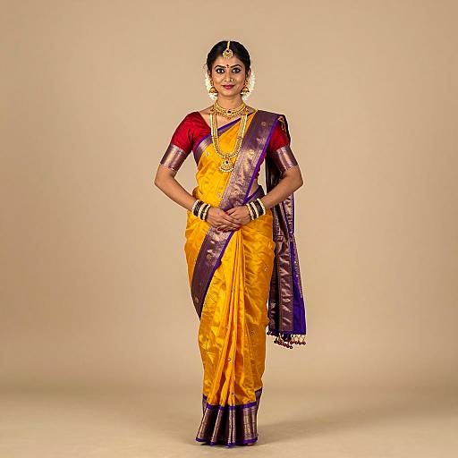 Elegant Indian Woman in Saree Portrait