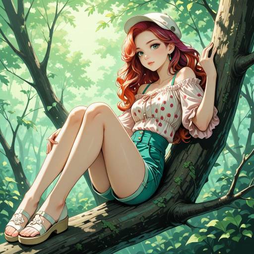 Vibrant Teenage Girl in Summer Attire