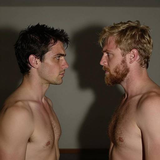 Tense Confrontation in Dim Light