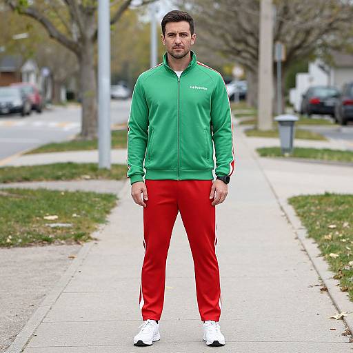 Man in Sports Track Pants Costume