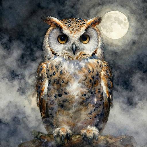 Ethereal Owl in Misty Twilight
