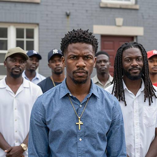 Group of African American Men Outdoors