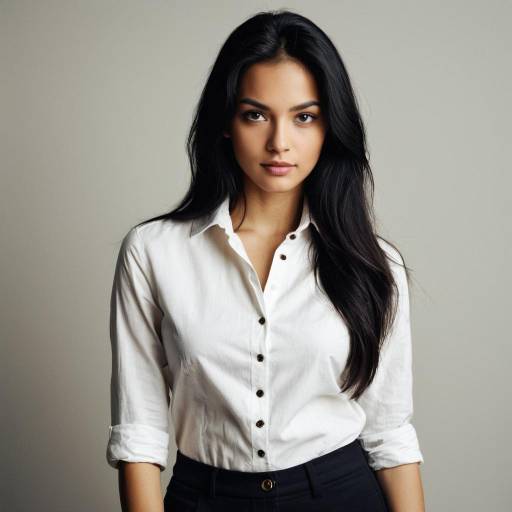 Young Woman in White Shirt Portrait