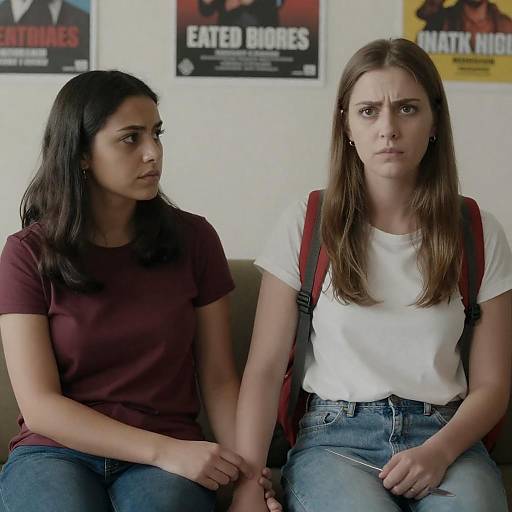 Two Women with Intense Expressions