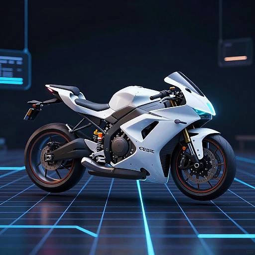 Futuristic Minimalistic F1ZR Motorbike Concept
