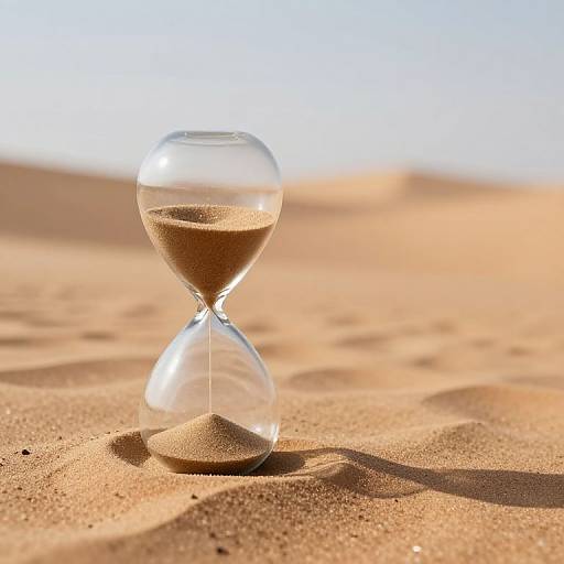 Desert Hourglass of Timeless Solitude