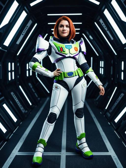 Woman in Buzz Lightyear Costume Cosplay