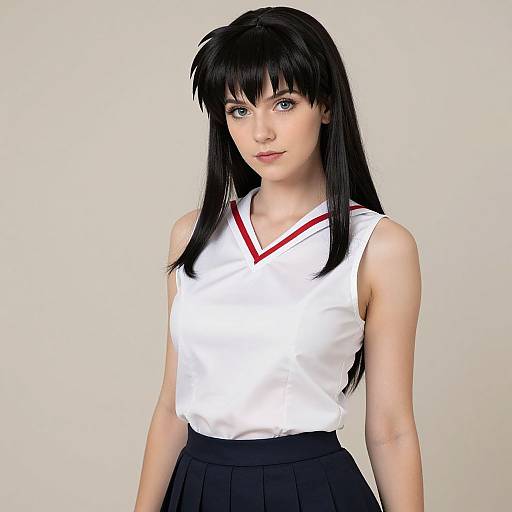 Realistic Akane Sawatari Cosplay Photo