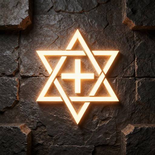 Glowing Geometric Progress Symbols