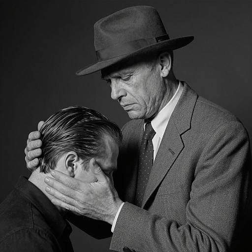 Emotional Black and White Portrait