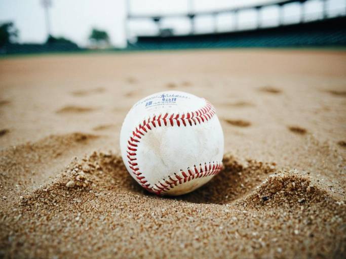 Stylish Baseball Wallpaper with Sand Theme