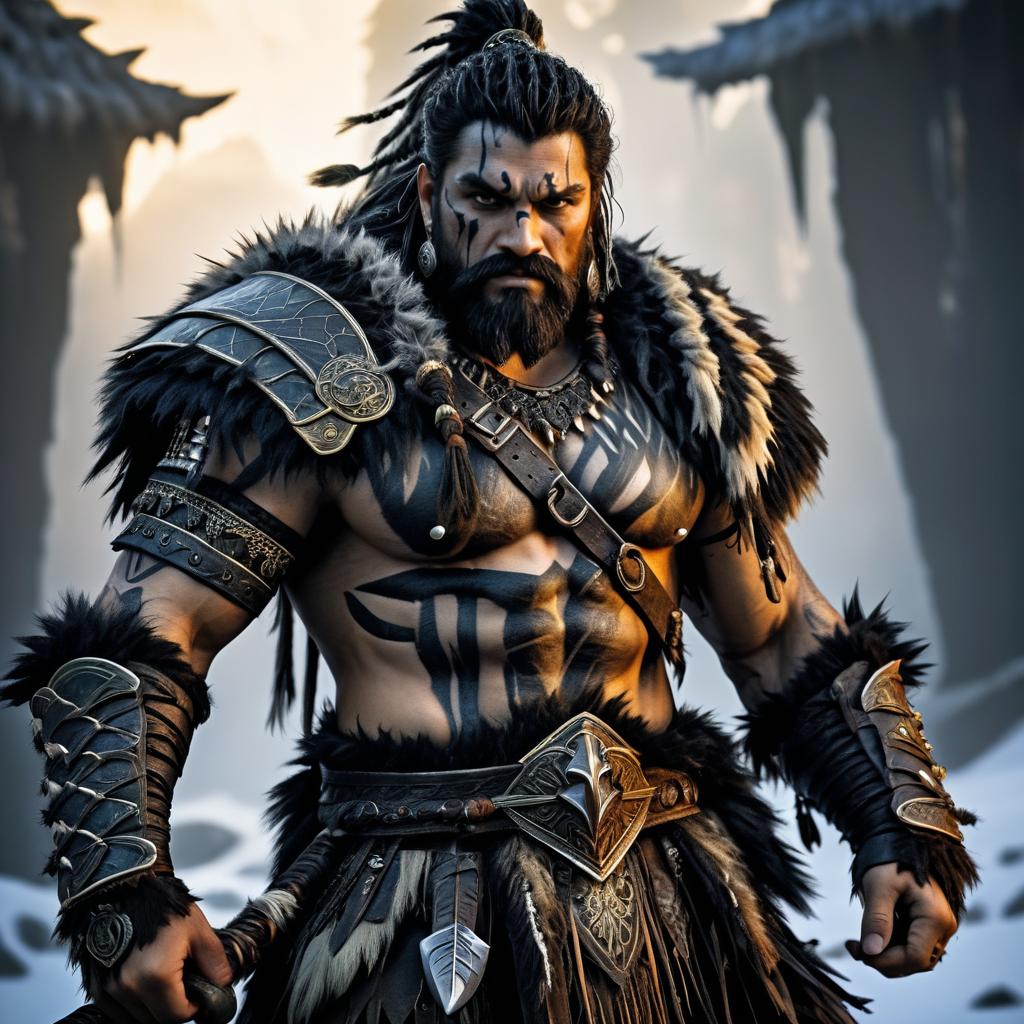 Ultra-Detailed Orc Barbarian Character Art