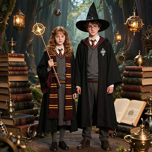 Steampunk Fairyland Wizard Duo