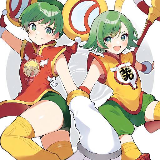 Illustration of Dragon kid, tiger & bunny in the style of Zono (inokura syuzo029)