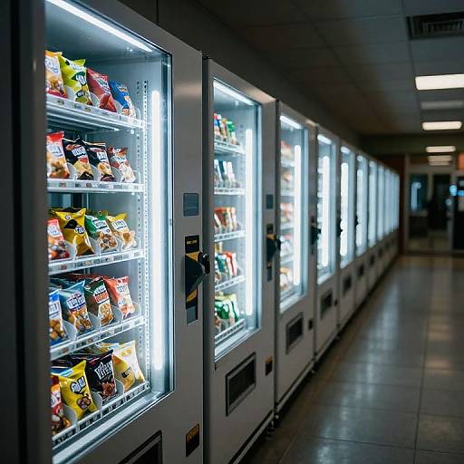 Illuminated Snack Vending Corridor