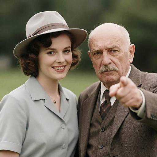 1930s Style Portrait of Smiling Duo