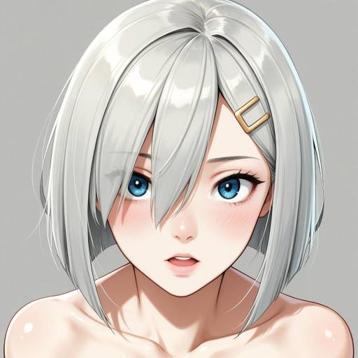 Cute Girl with Hair Ornament in Focus