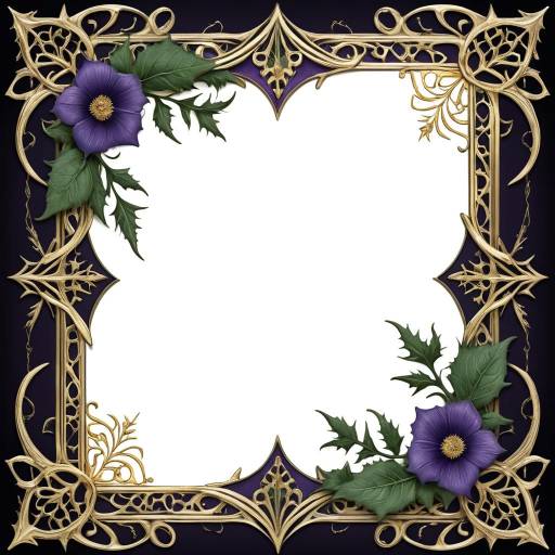 Elegant Gothic Thorny Frame Design