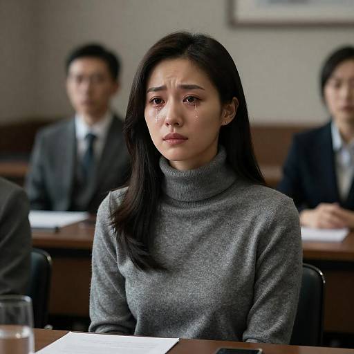 Tearful Woman at Ceremonial Dinner