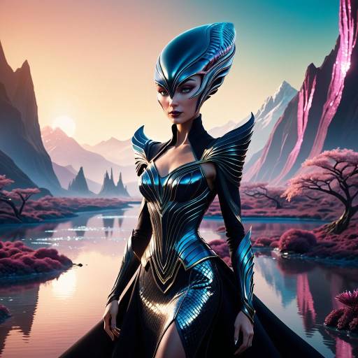 Cinematic Alien Beauty on Exotic Planet Cinematic Alien Beauty on Exotic Planet