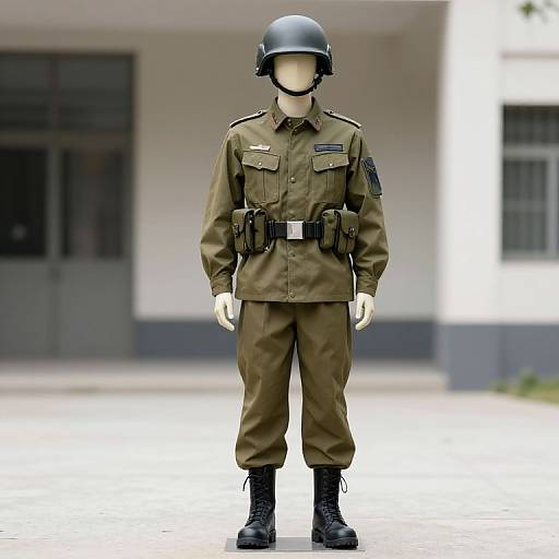 Mannequin in Military Uniform