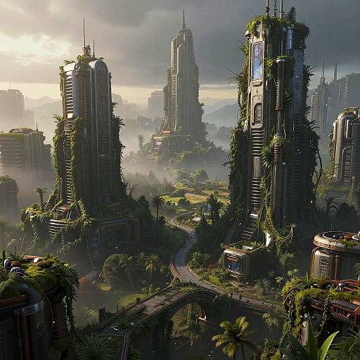 Post-Apocalyptic AI Nature Reclaims