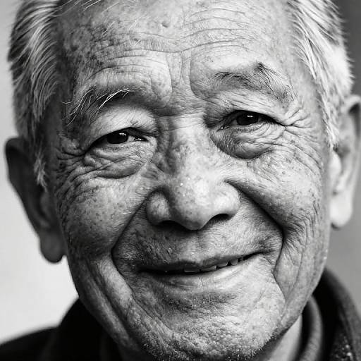 Expressive Elderly Faces in Black and White