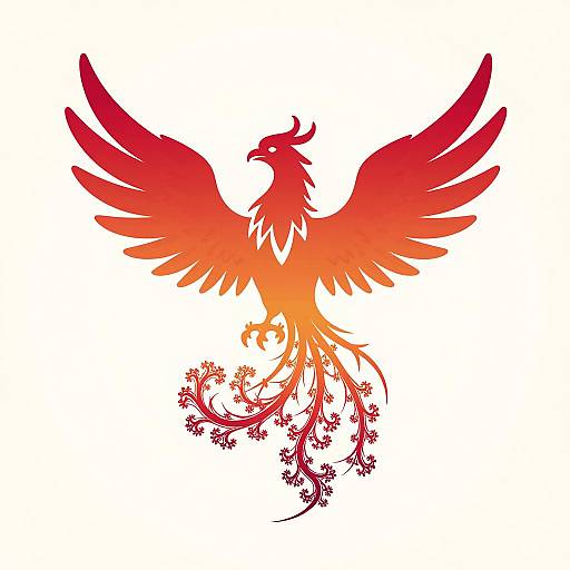 Vibrant Crimson Phoenix of Inspiration