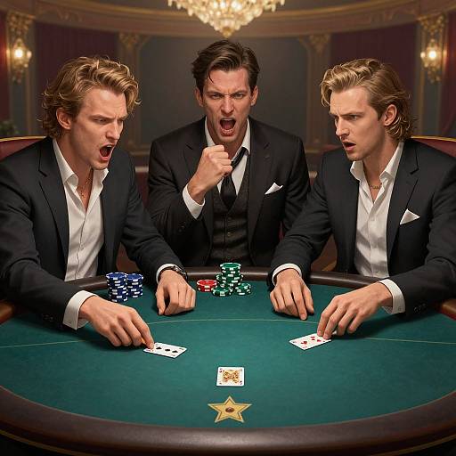 Intense Poker Match Yelling Scene