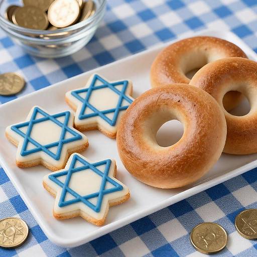 Hanukkah Bagels and Star Cookies