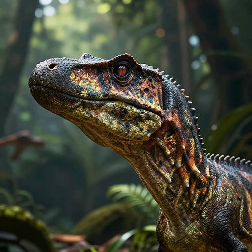 Detailed Diplosaur Close-Up Portrait