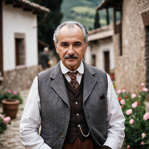 Elder Italian Village Master in Traditional Costume