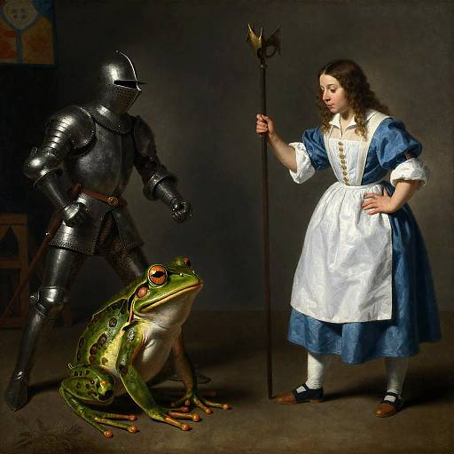 Pepe the Frog Knight Jousting Painting