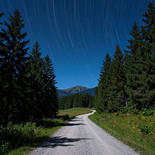 Star Trails Over Serene Forest