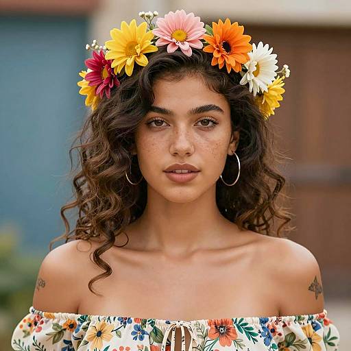 Bohemian Beauty in Floral Elegance