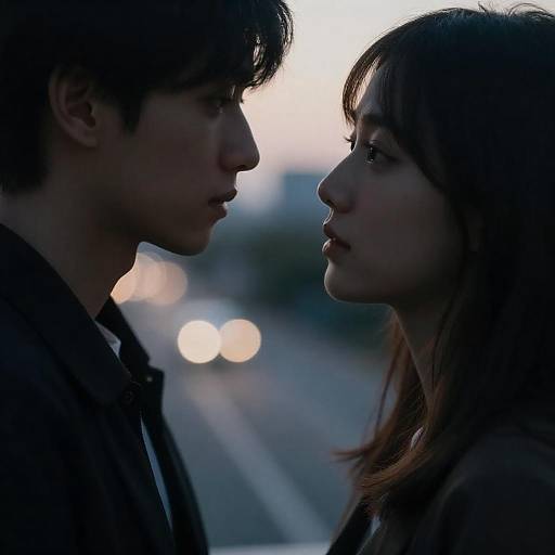 Intimate Silhouette with Bokeh Background