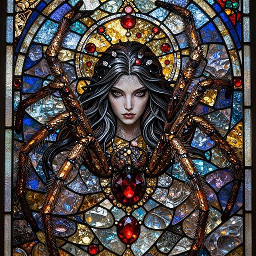 Intricate Jorogumo Ornament Design