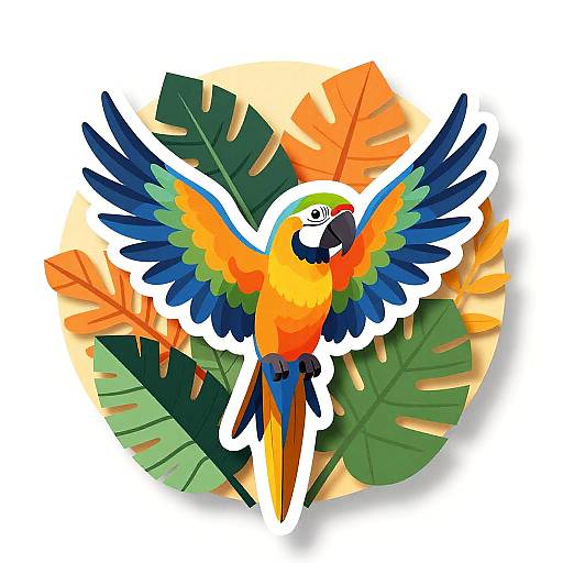 Vivid Macaw Collage Avatar