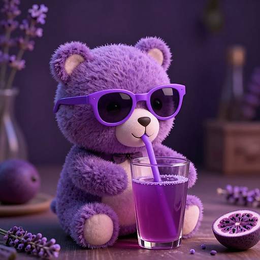 Adorable Jelly Bear Night Scene