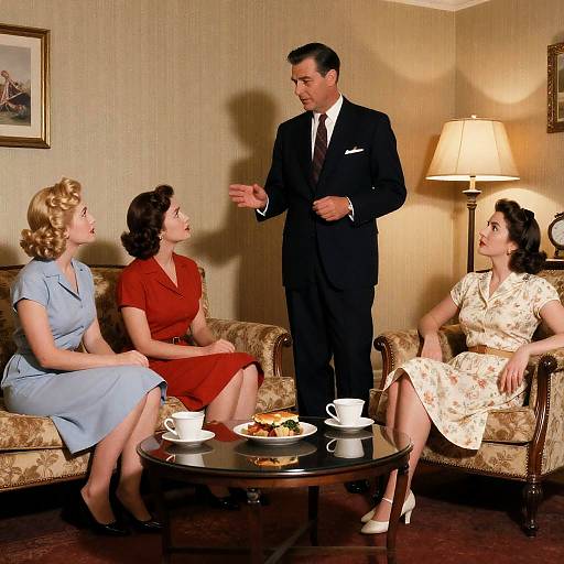 1950s Living Room Gathering in Style