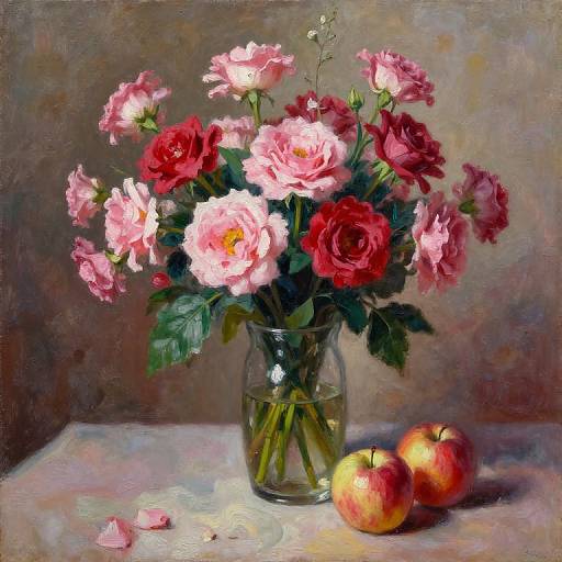 Vibrant Floral Still Life Painting